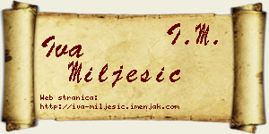 Iva Milješić vizit kartica